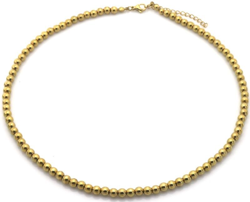 goude bolletjes ketting 5mm
