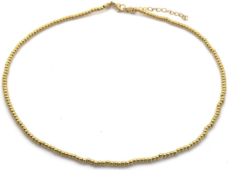 goud bolletjes ketting 3mm