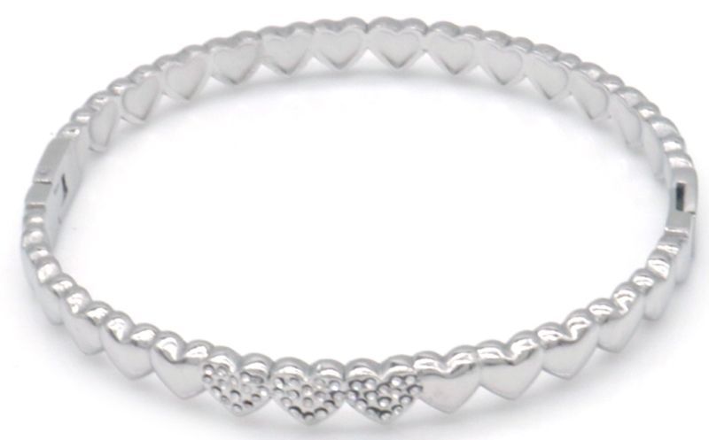 zilvere hartjes armband