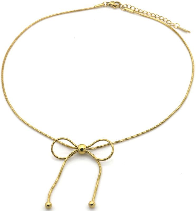 goude strikjes ketting
