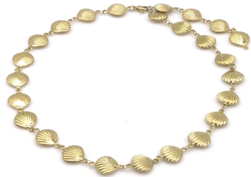 goud schelpjes ketting