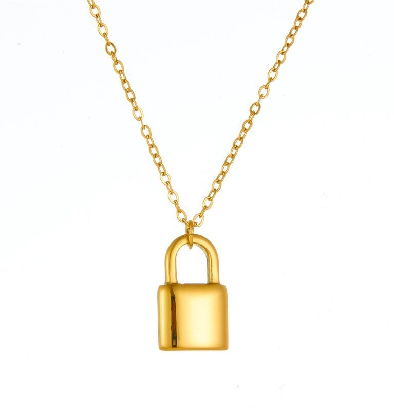 S. Steel Necklace 1.5cm Lock 40-45cm
