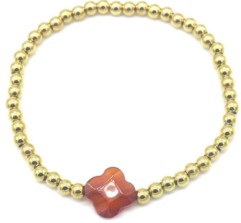 S. Steel Bracelet Clover