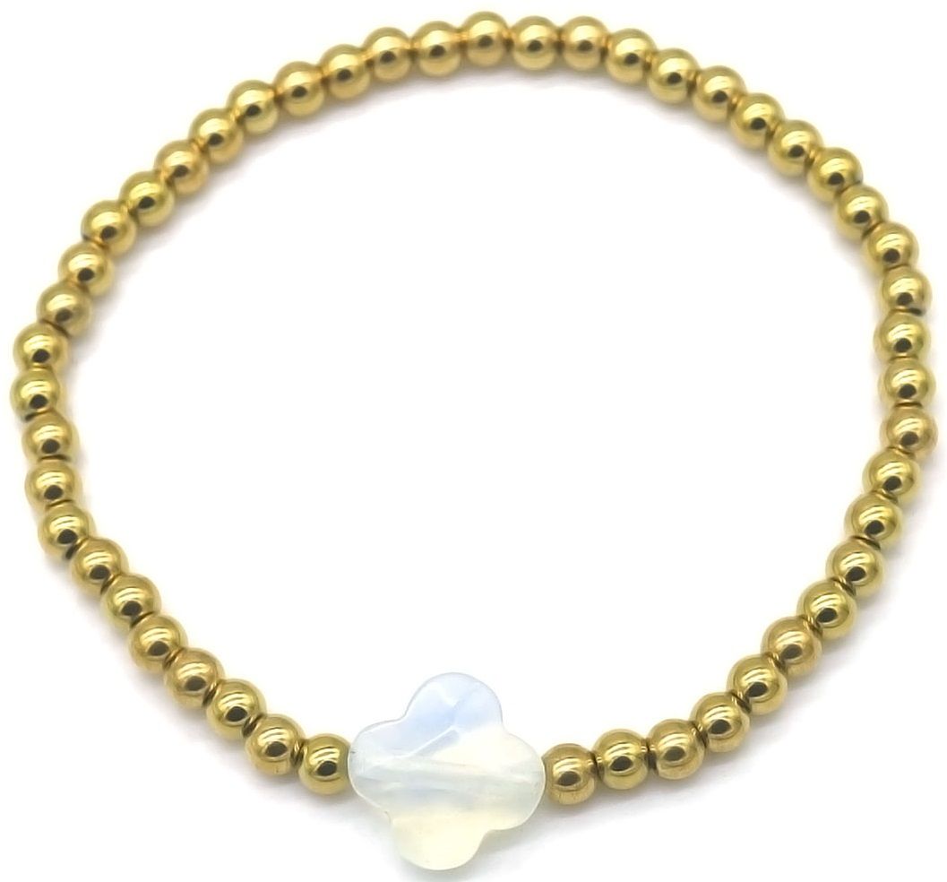S. Steel Bracelet Clover