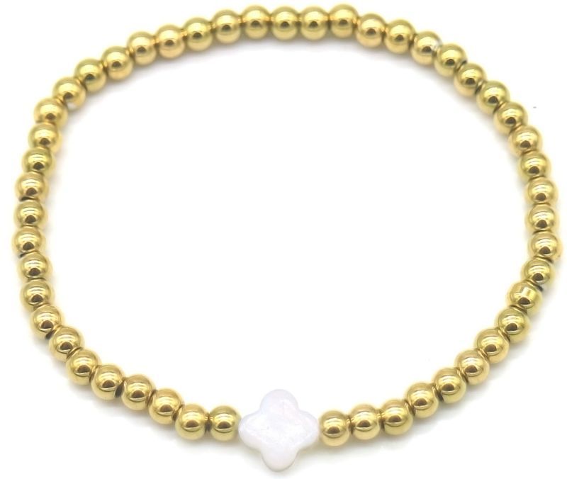 S. Steel Bracelet Clover
