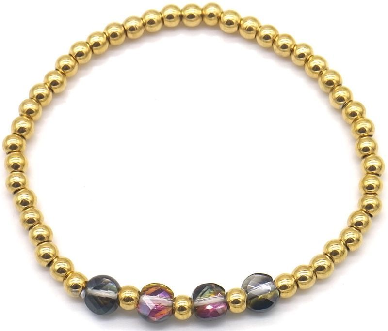 S. Steel Bracelet Glassbeads