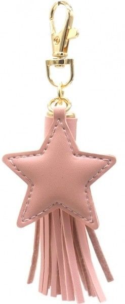 Keychain Tassel Star 8cm Pink