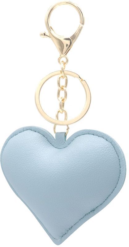 S-I8.4 KY2403-150-3 Keychain PU Heart 7.5cm Blue