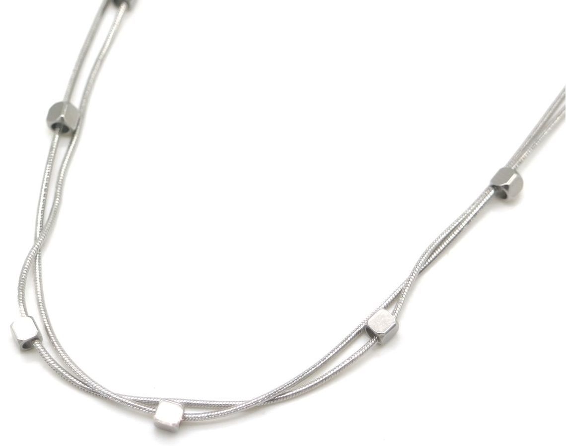S. Steel Necklace Layered&quot;