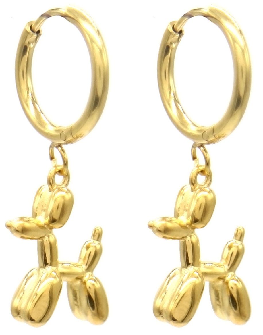 Steel Earrings Dog 3.5cm