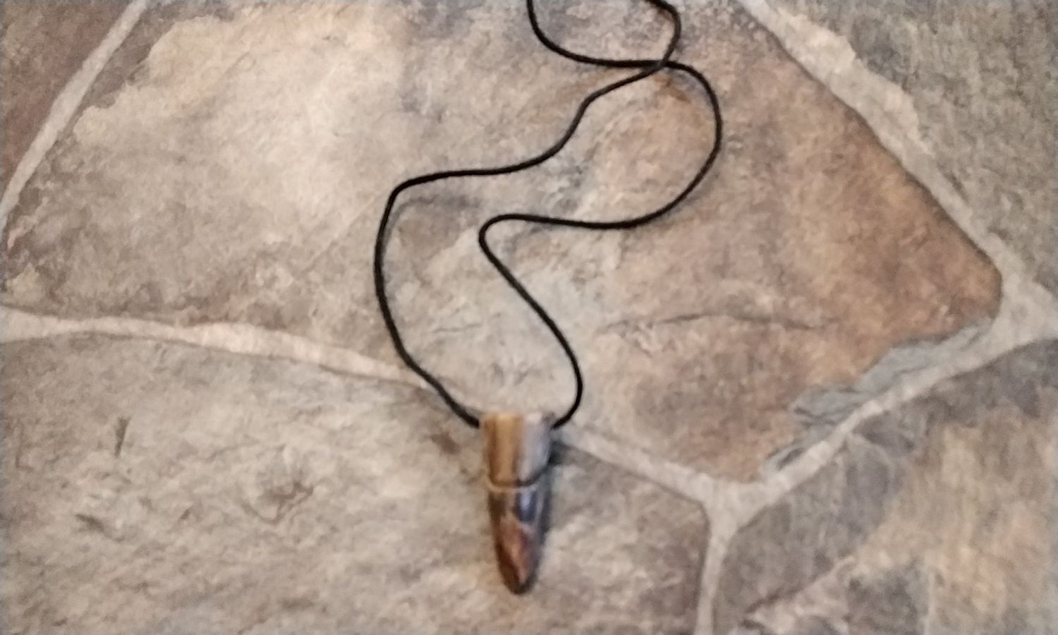 Whale Head Necklace Carved Out Of Bison/Buffalo Horn 2 1/8&quot; x 7/8&quot;