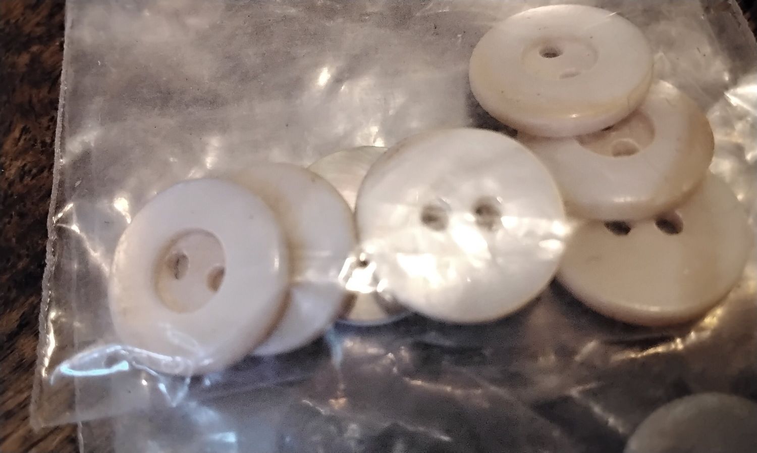 Shell Disc/Buttons For 8 (2 hole 1/2&quot; size) Mother of Pearl Shell. Native American Style