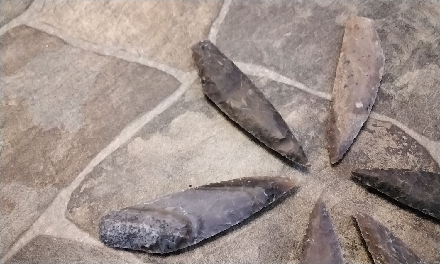 Native American Style Handmade Agate Flint Knife Blade For 1 Lot # Brown