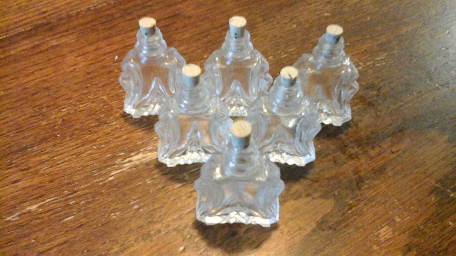 Mini Glass Bottles Triangle Shape (6)
