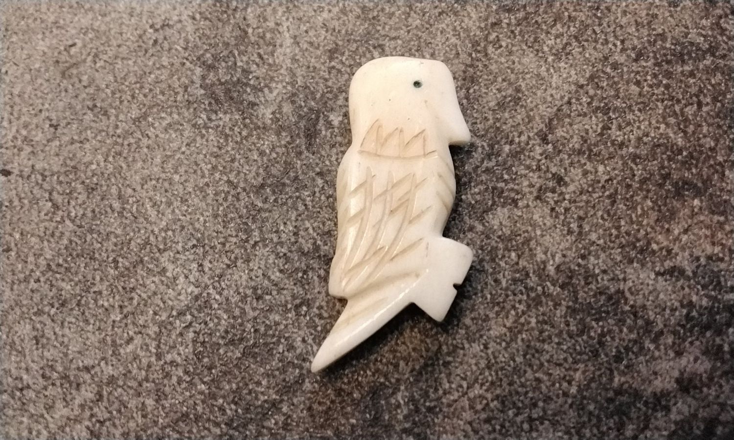 Owl Fetish Bead For 1 Large Carved Out Of Buffalo Bone