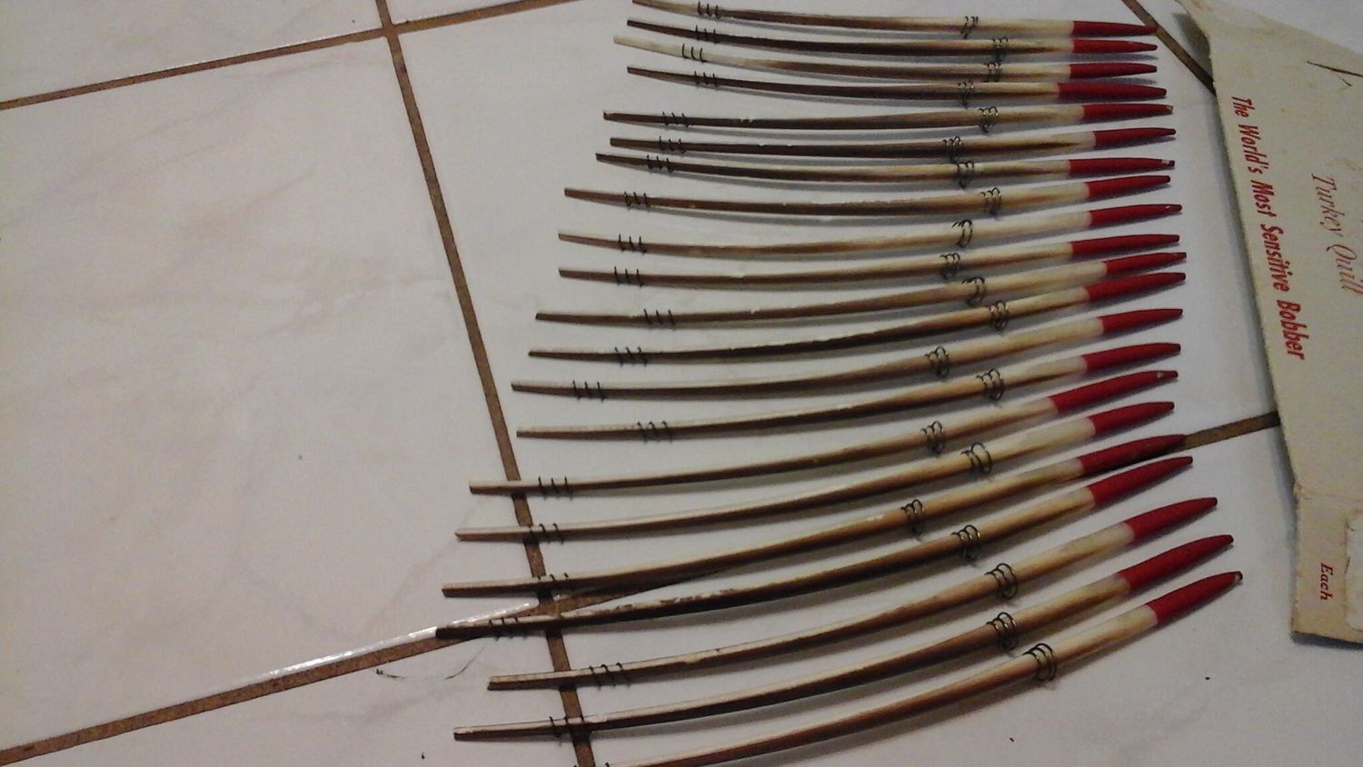 Wild Turkey Quills For 2 Made Into  Bobbers Native American Style From USA