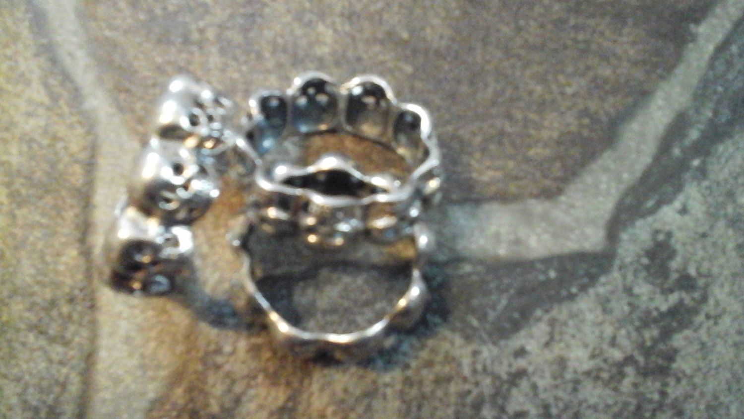 Skull Ring Sterling Silver Mens Size 11 for 1 ring
