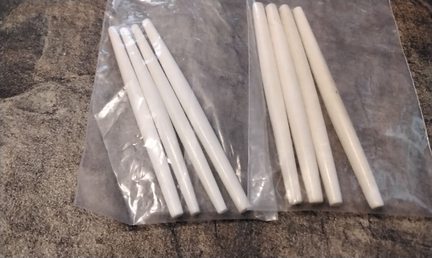 Buffalo Bone Beads Hairpipe Beads For 4 that are about 4&quot; each