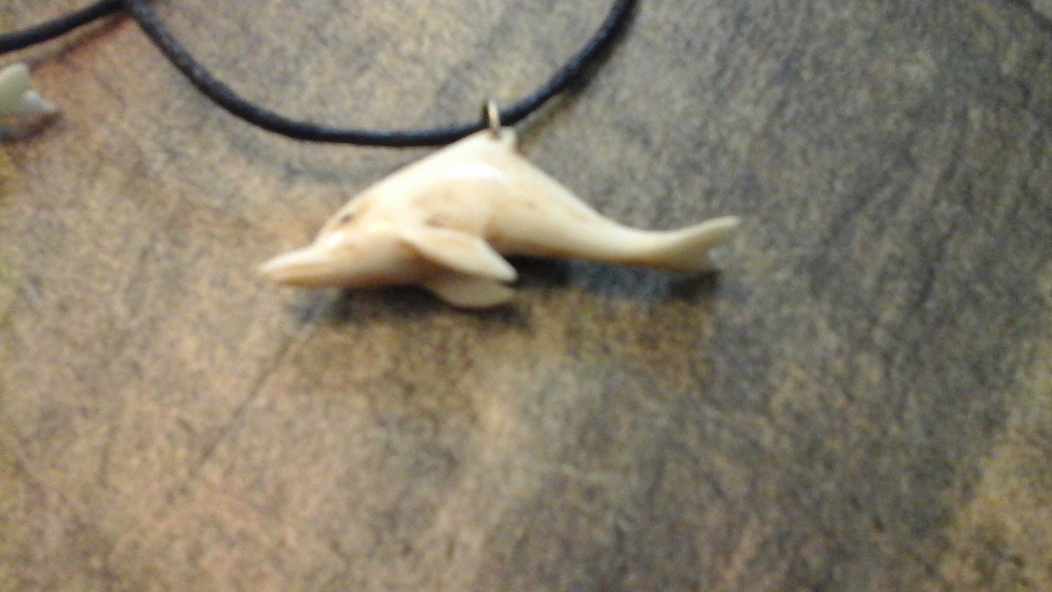 Moose Antler Carving (carved dolphin)
