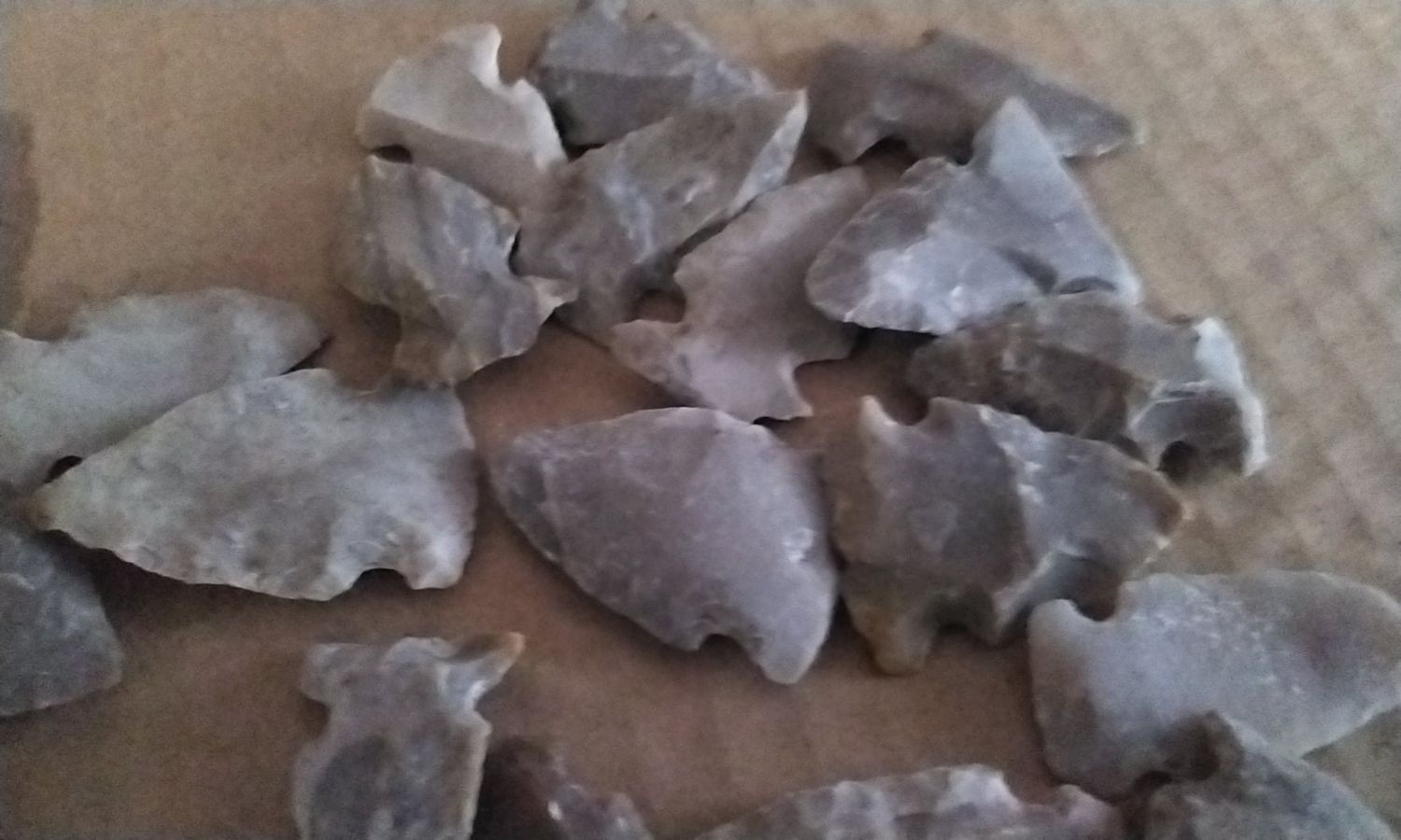 Arrowhead For 6 Stone Flint Native America Style