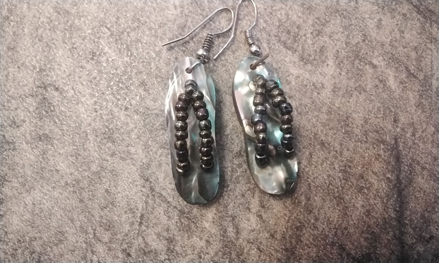 Abalone Shell Sandal Earrings for 1 pr
