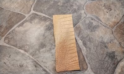 Alligator Skin Piece Super Soft Tanned From Fla USA Lot # Peanut Brittle that measures about 9 1/4&quot; by 3 1/8&quot;