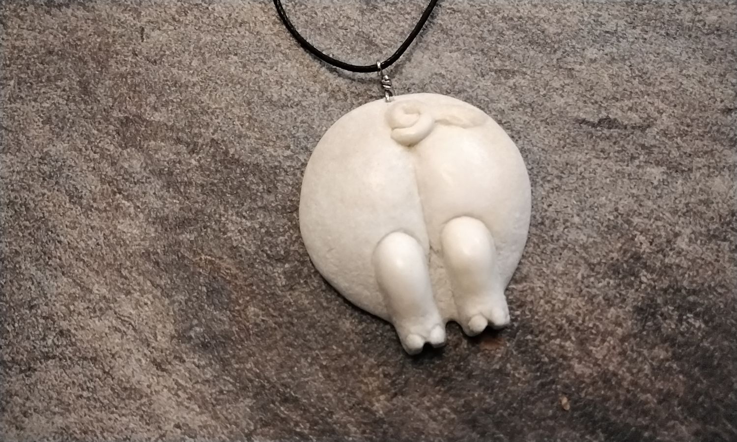 Moose Antler Carving (A Pig Butt carving) Hand Carved in USA