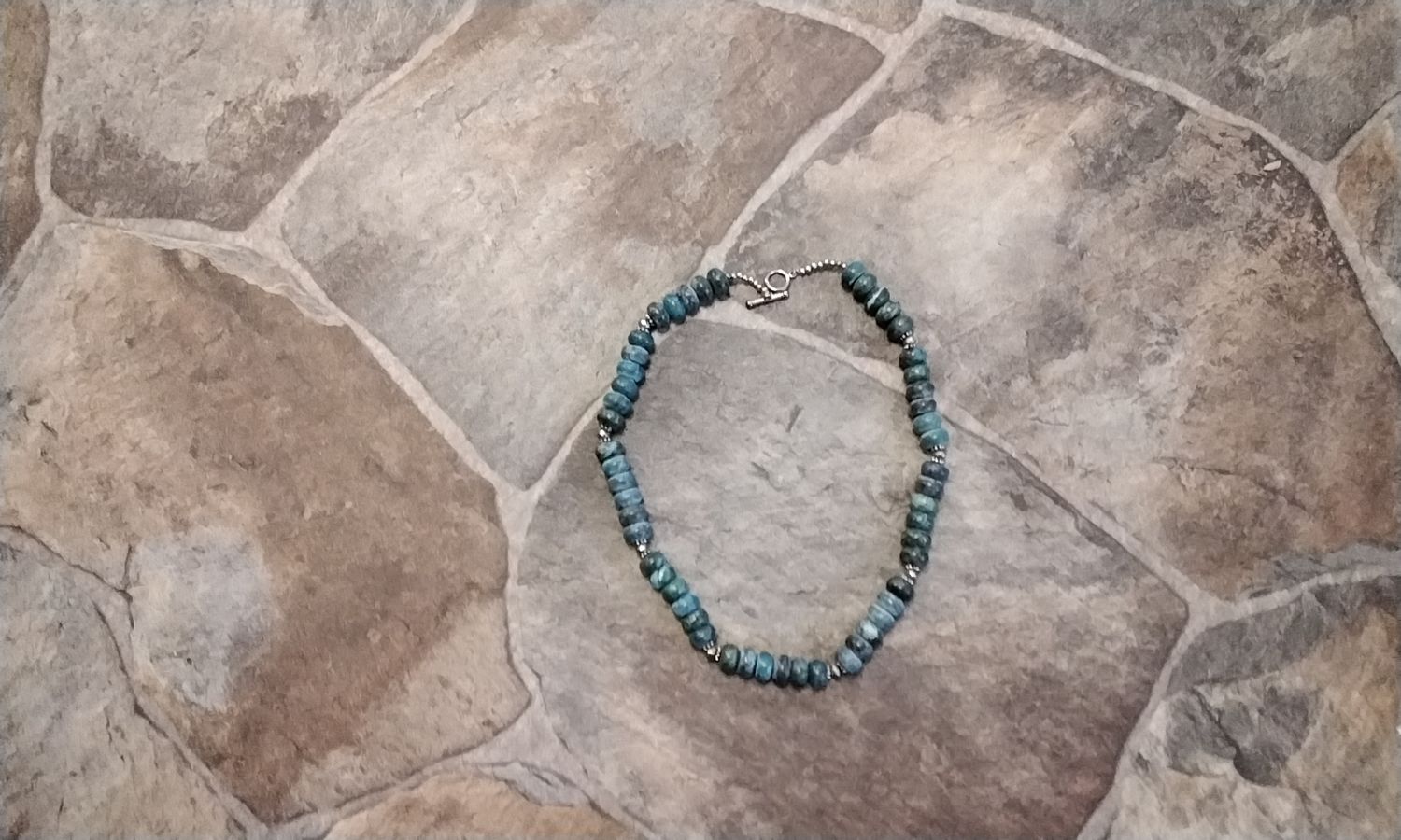 Turquoise Bead Necklace Handmade in USA Native American Style Lot # 52 Beads