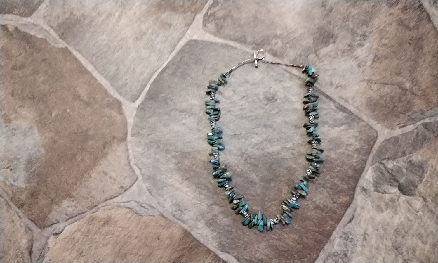 Turquoise Nugget Bead Necklace Native American Style Handmade In USA Lot# Lots of Nuggets