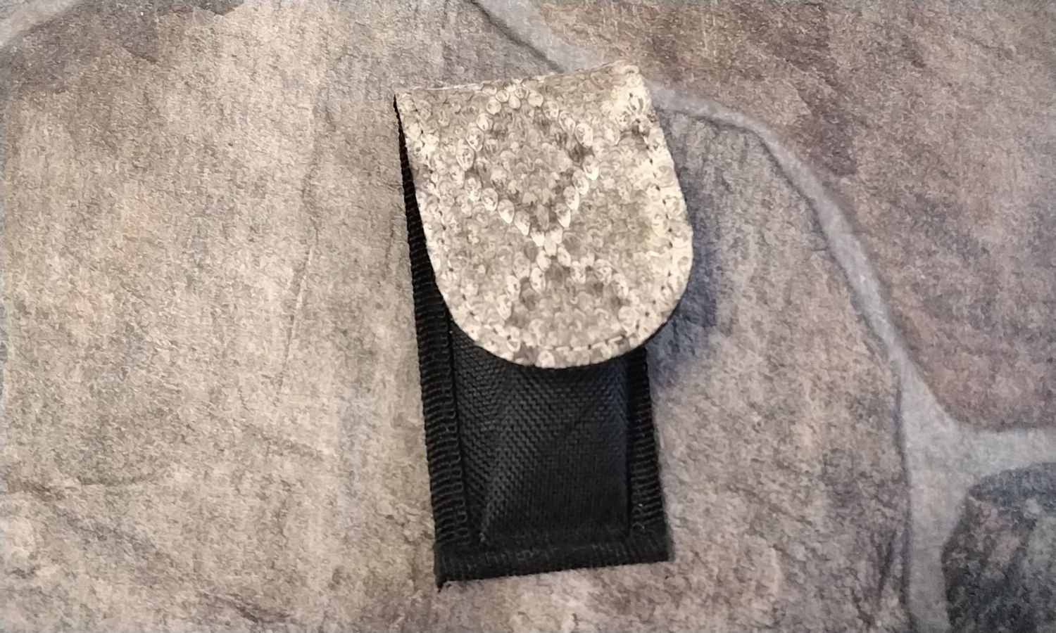 Diamondback Rattlesnake Skin Knife Sheath  Handmade