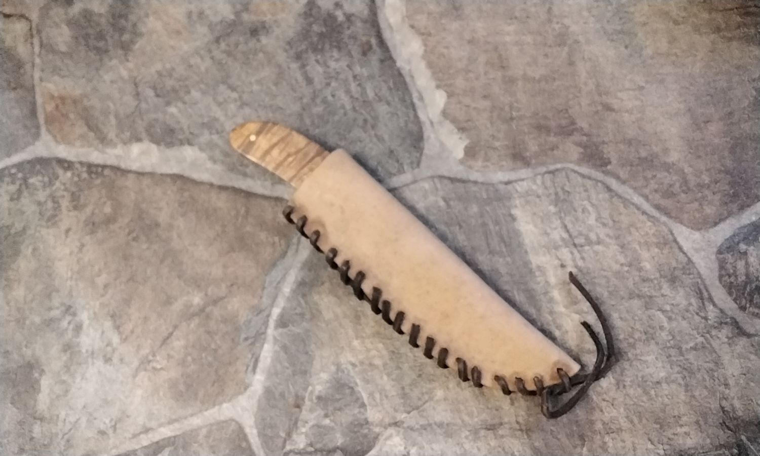 Native American Style Handmade Maple Wood Knife And Knife Shealth. Native American Style Made In USA