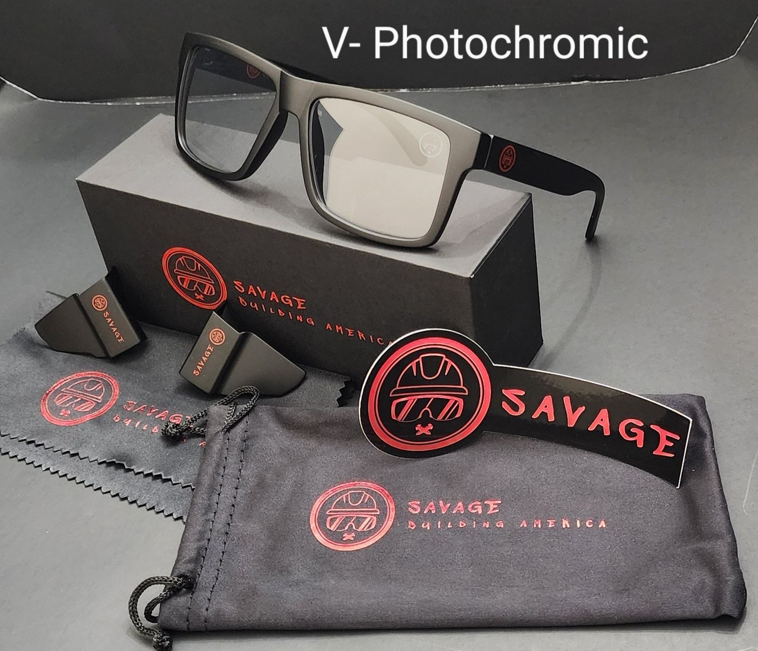 V-Black Frame - Photochromic  50/50  Z87.1