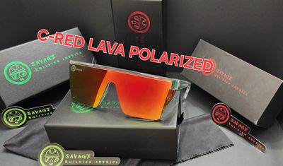 C-CLEAR FRAME - RED LAVA POLARIZED  Z87.1