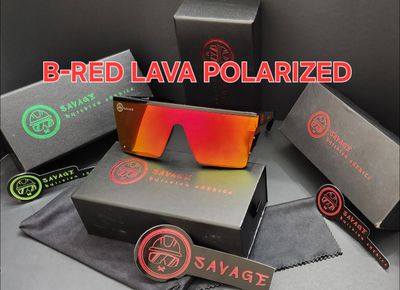 B-BLACK FRAME - RED LAVA POLARIZED  Z87.1