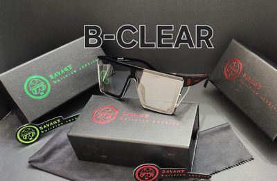 B-BLACK FRAME - CLEAR LENT  Z87.1