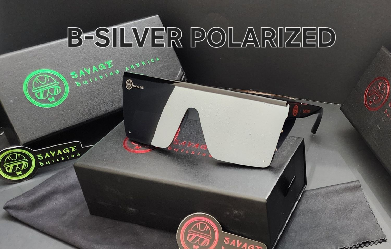B-BLACK FRAME -SILVER POLARIZED  Z87.1
