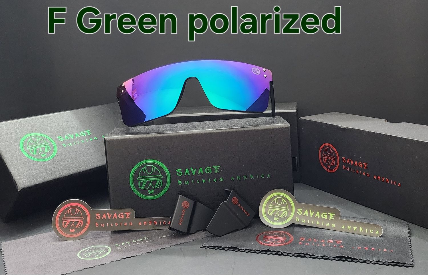 F-Black Frame -Green polarized  Z87.1