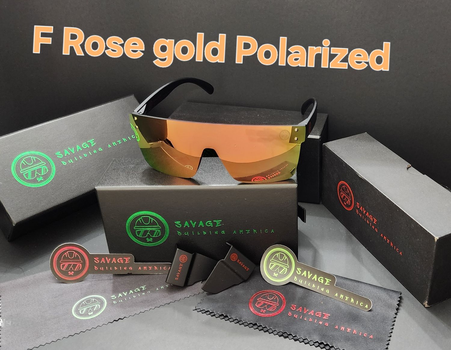 F-Black Frame - Rose Gold Polarized  Z87.1