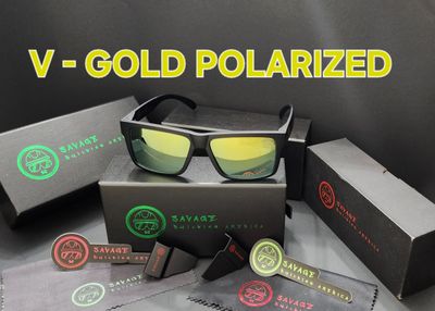 V-Black Frame - gold polarized.  Z87.1