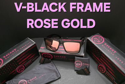 V-Black  Frame-Rose Gold Polarized Z87.1
