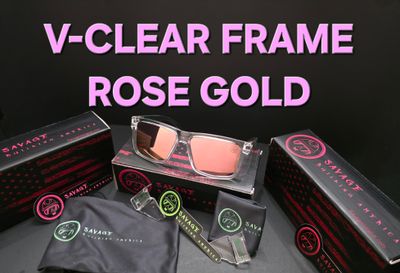 V-Clear Frame - Rose Gold polarized Z87.1