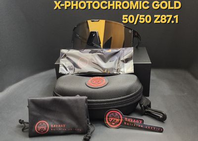 X- BLACK FRAME PHOTOCHROMIC GOLD 50/50 Z87.1