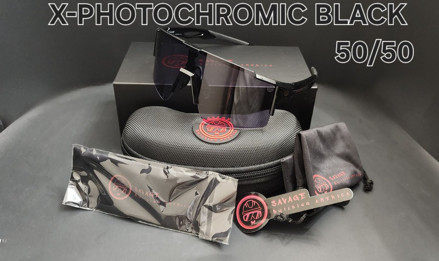 X-BLACK FRAME PHOTOCHROMIC BLACK 50/50 Z87.1