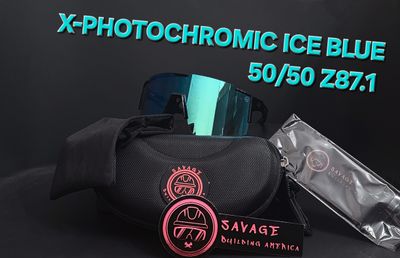X-BLACK FRAME PHOTOCHROMIC ICE BLUE 50/50 Z87.1