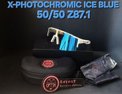 X - WHITE FRAME PHOTOCHROMIC ICE  BLUE 50/50 Z87.1