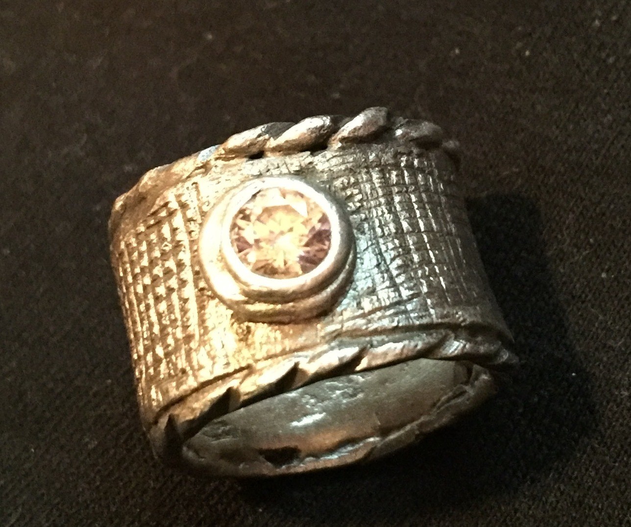 Silber 999 mit Zirkonia rosa Grösse ca. 55 / 56