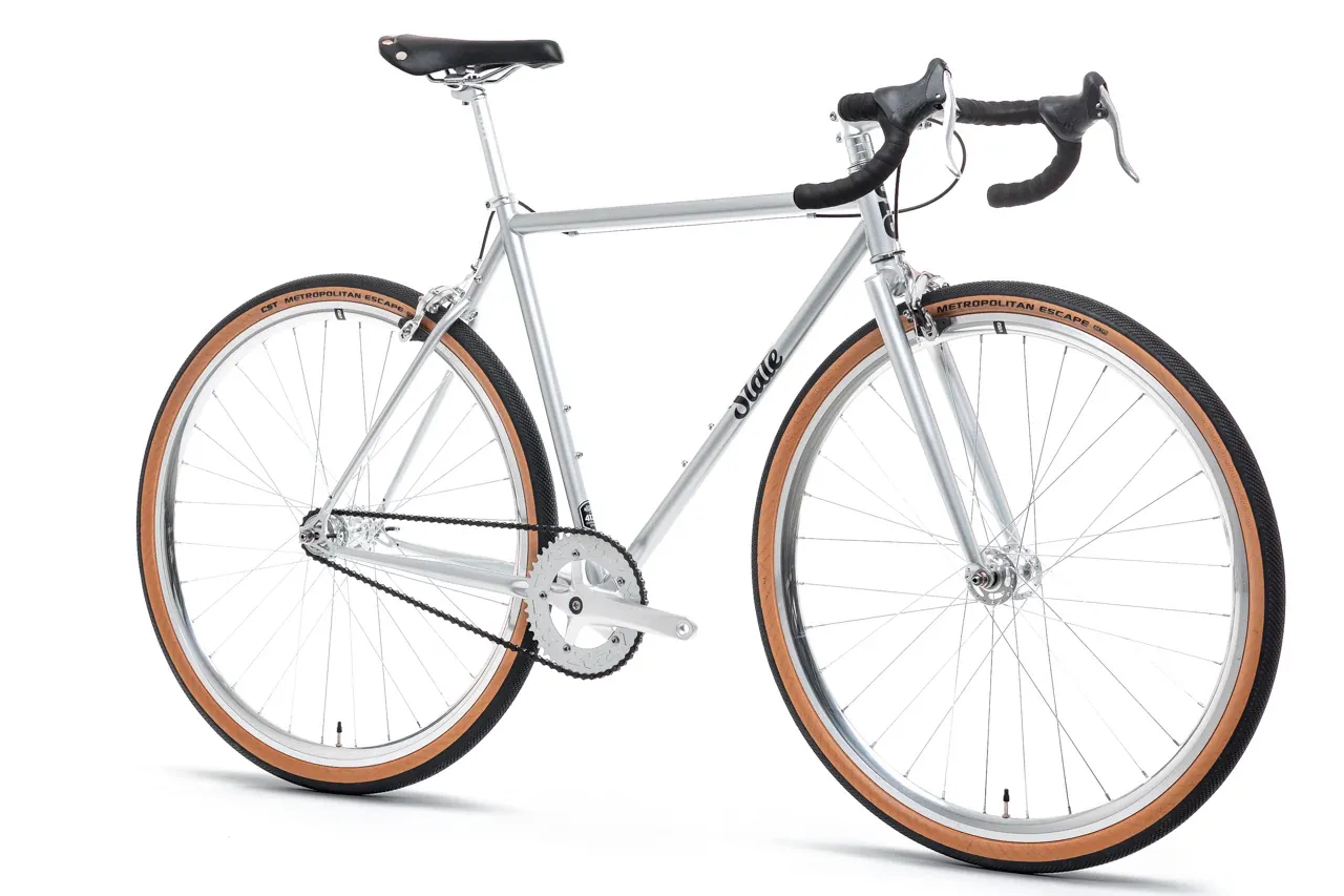 State Bicycle 4130 Single Speed  Satin Silver
