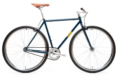 State Bicycle 4130  Single Speed Navy/Gold