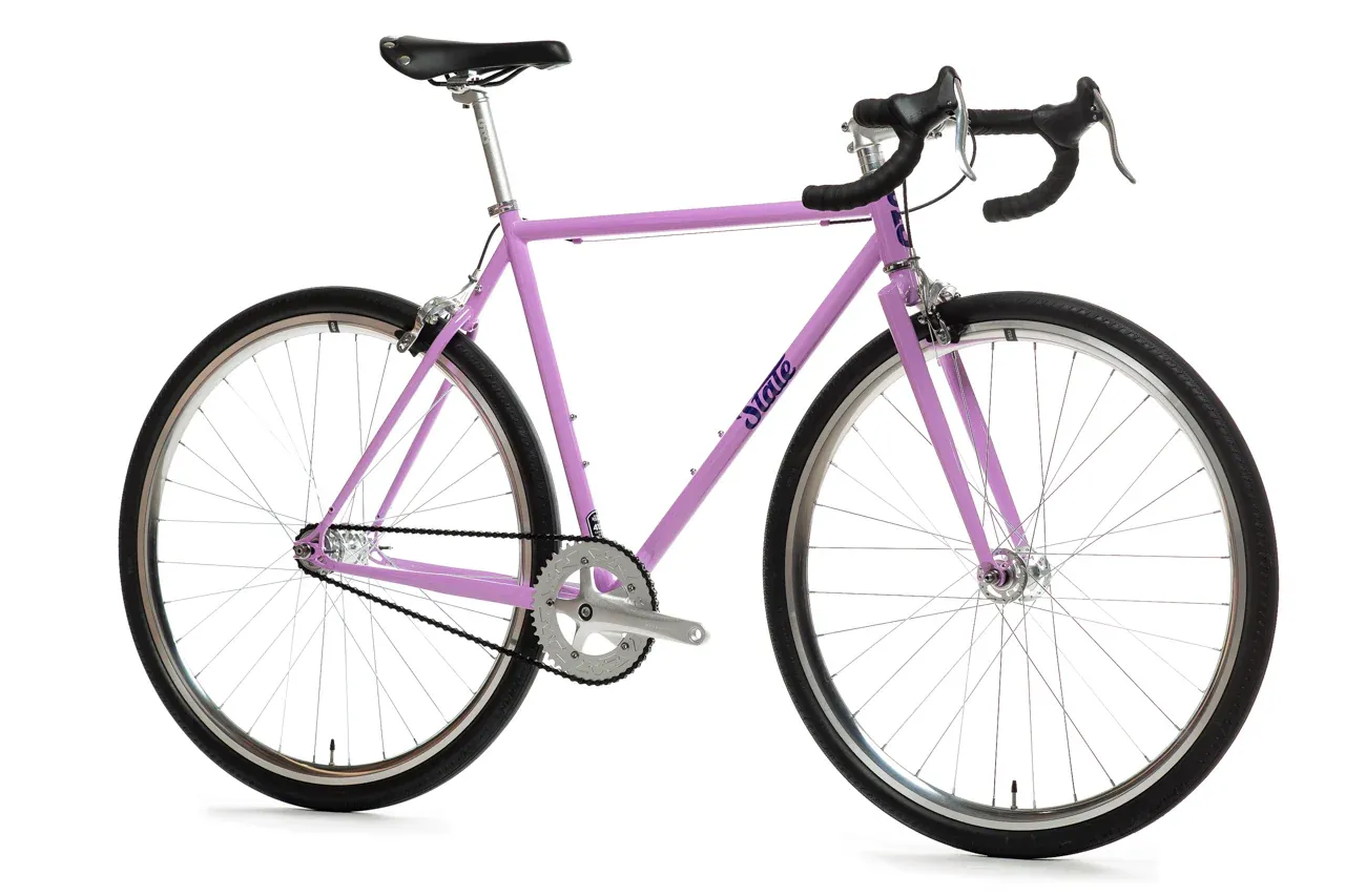 State Bicycle 4130 Single Speed Purple Reign