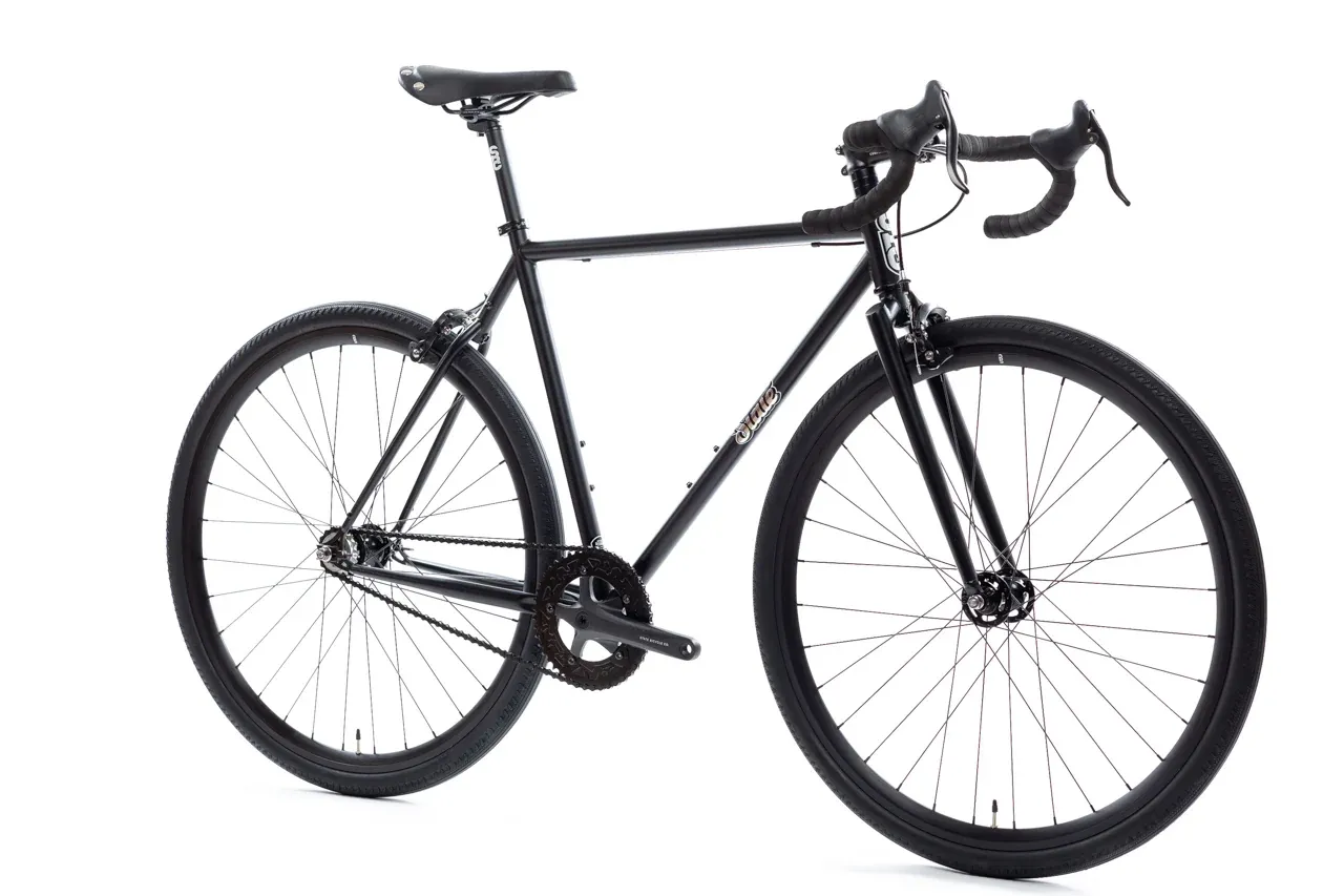 State Bicycle 4130 Single Speed Matte Black/Mirror